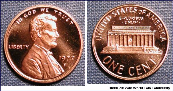 1977-S Lincoln Memorial Cent Proof