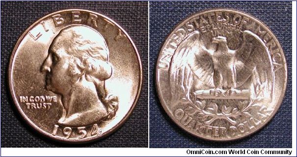 1954 Washington Quarter Silver