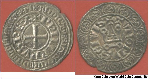 1300 Philip IV Gros, minted at Tournois.