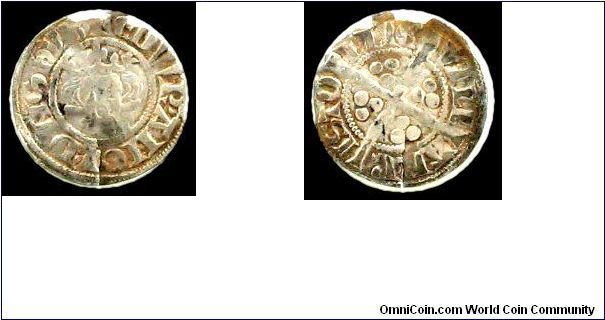 Edward I Penny Class 3g 
Bristol Mint
Rev.VILLA BRISTOLLIE
Obverse S back tilted. Normal N