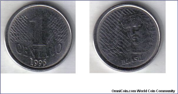 Moeda de 1 centavo de real.