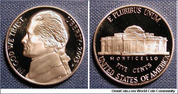 2003-S Jefferson Nickel Proof