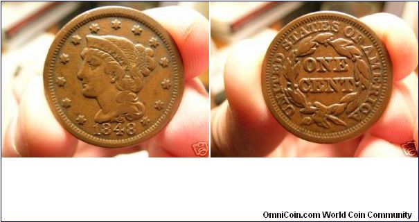 US Large Cent 1848N1