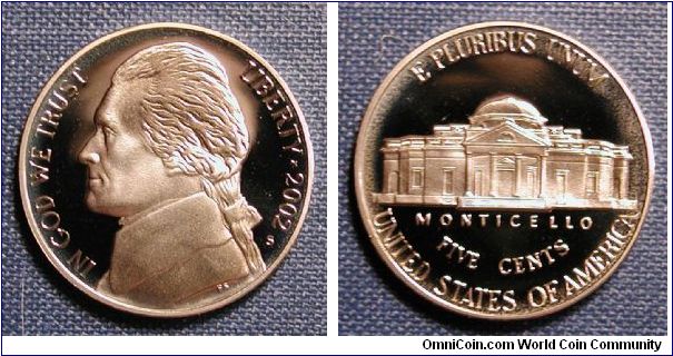 2002-S Jefferson Nickel Proof