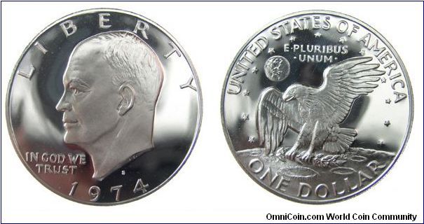 1974-S Eisenhower clad dollar