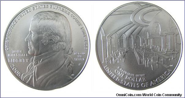 2005 Marshall Commemorative dollar