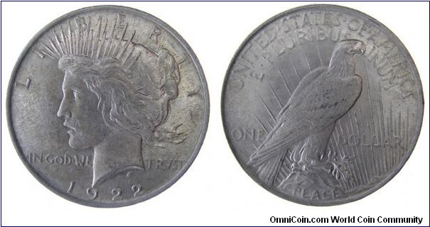 1922 Peace Dollar