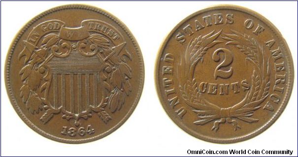 1864 Two cents