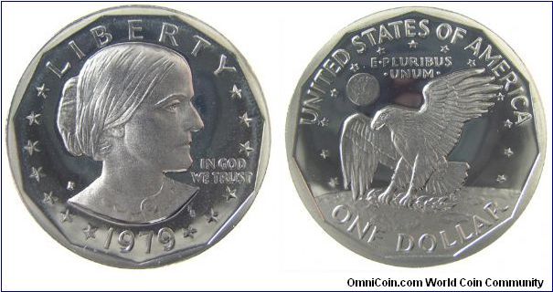 1979-S Susan B. Anthony dollar