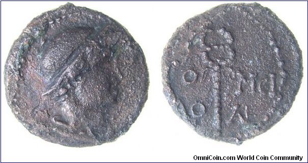 Greek autonomous state - Tomis 100-200 BC Hermes helmeted / Winged Cadeuces