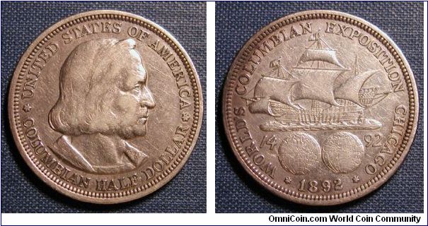 1892 Columbia Exposition Half Dollar