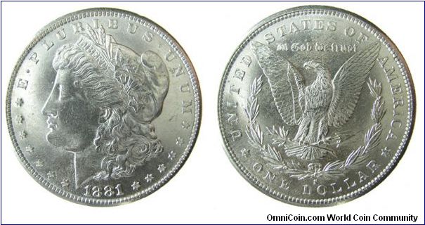 1881-S Morgan dollar