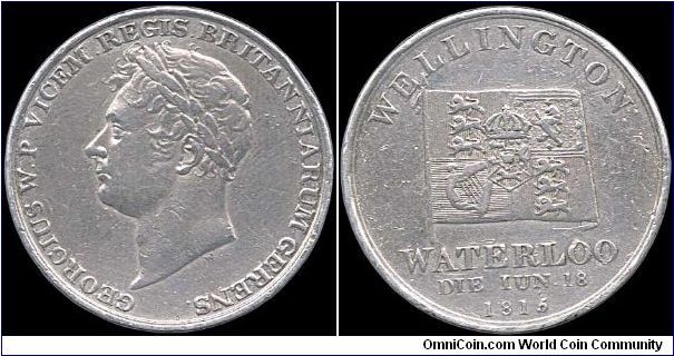 Opening of Waterloo Bridge, Great Britain.

A fairly common medal, about 4,200 of these were produced for the people attending the opening of the bridge which was demolished in 1936. One authority says 'An allocation of silver had been made for the Waterloo medal, the first campaign medal for issue to all ranks; these medals were struck from the remaining silver.'                                                                                                                                    