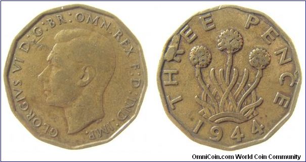 1944 three pence - flawed planchet?