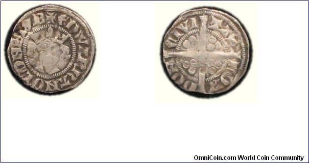 Edward II Silver penny Class 15C EDWAR.R.ANGL.DNS.
HYB London mint.
Larger Head 
Maybe Class 11B but head too large? Comments?
Weak centre strike.