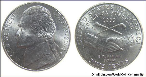 2004 Jefferson / Handshake nickel