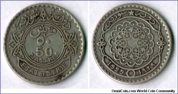 50 Piasters
Syrian State 
silver