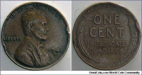 1 Cent. 1941-D                                                                                                                                                                                                                                                                                                                                                                                                                                                                                                      