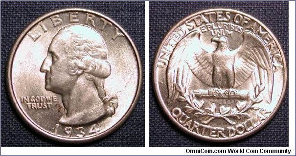 1934 Washington Quarter