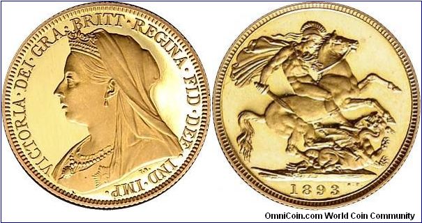 1893 Proof Sovereign