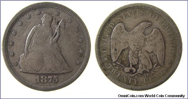 1875-S Twenty Cents