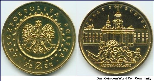 Poland, 2 zlote 1999.
Radzyn Podlaski Palace.