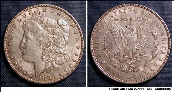 1886 Morgan Dollar (cleaned)