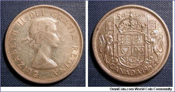 1957 Canada 50 Cents