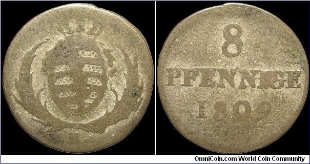 8 Pfennige, Saxony.                                                                                                                                                                                                                                                                                                                                                                                                                                                                                                 