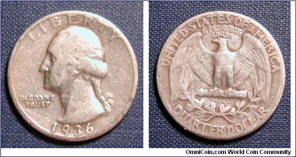 1936 Washington Quarter