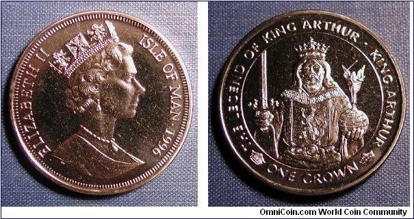 1996 Isle of Man King Arthur Crown Series, King Arthur.