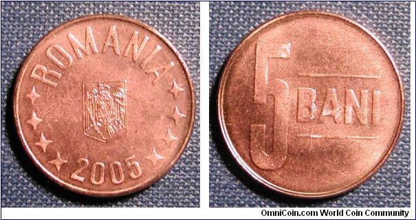 2005 Romania 5 Bani (New Design)