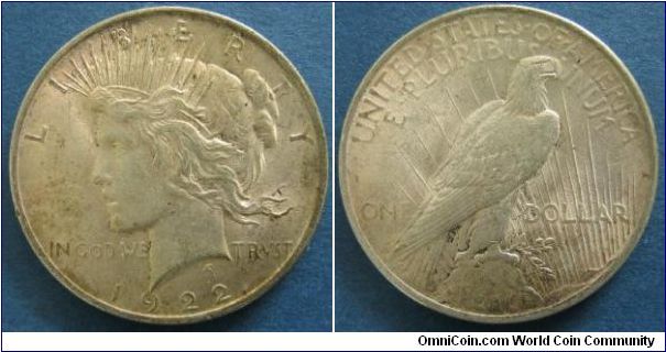 1 Peace dollar plain