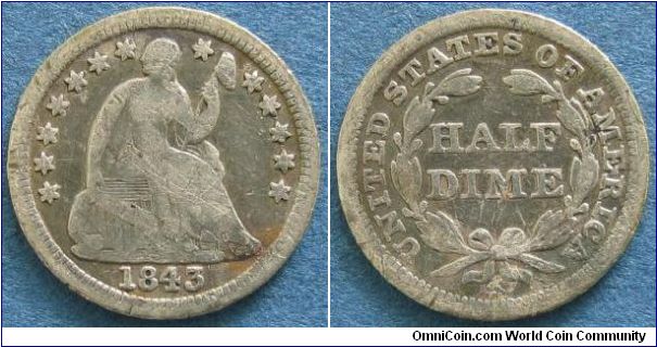 seated Liberty half dime