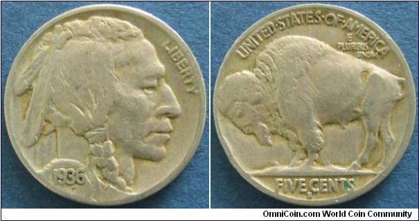 Indian Head / Buffalo nickel S