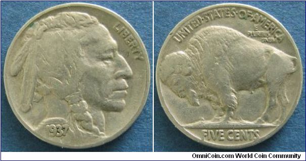 Indian Head / Buffalo nickel plain