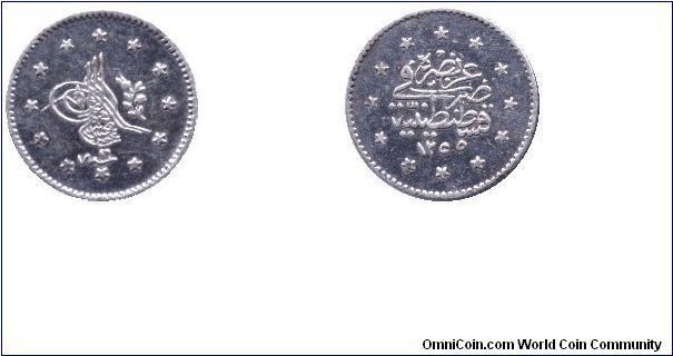 Osman Empire, Sultan Abdul Meijid, 1 kurush, 1854, Ag, MM: Constantinople.                                                                                                                                                                                                                                                                                                                                                                                                                                          
