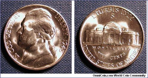 1945-S Jefferson Nickel