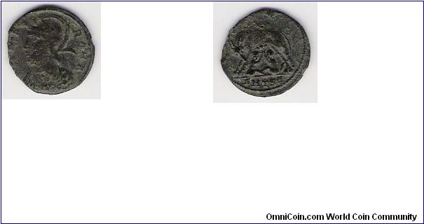 Roman 330s AE3/4 Rome Commemorative. Thessalonica Mint, 5th workshop