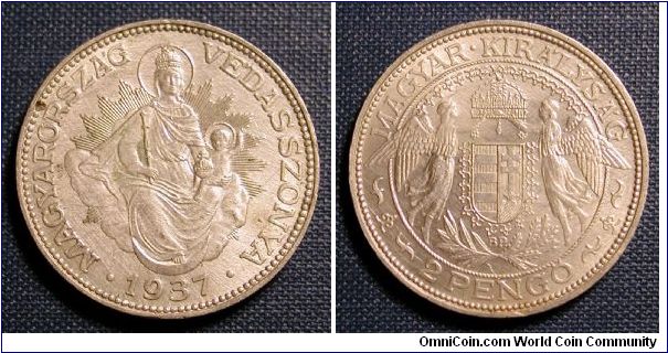 1937 Hungary 2 Pengo