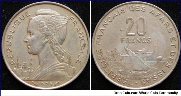 20 Francs
Aluminium-Bronze
French Afars & Issas