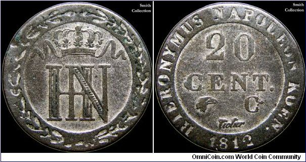 20 Centimes, Westphalia.                                                                                                                                                                                                                                                                                                                                                                                                                                                                                            