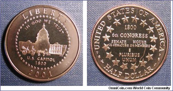 2001-P Capitol Visitors Center Clad Half Dollar Proof