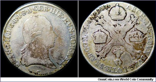 ¼ Kronentaler.

Prague mint.                                                                                                                                                                                                                                                                                                                                                                                                                                                                                      