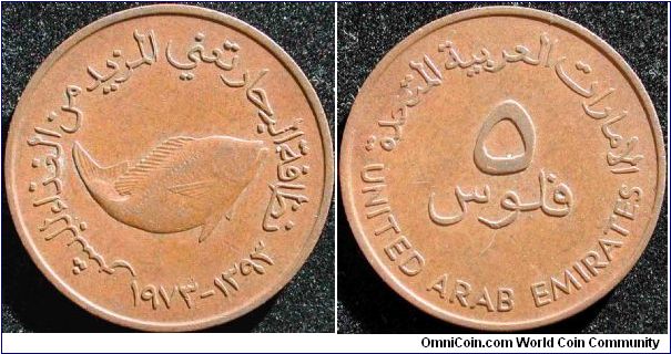 5 Fils
Bronze
AH 1393
F.A.O. issue