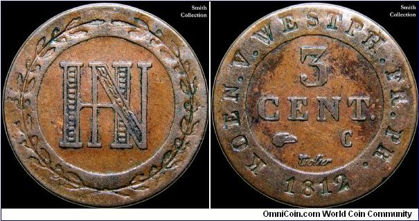 3 Centimes, Westphalia.                                                                                                                                                                                                                                                                                                                                                                                                                                                                                             