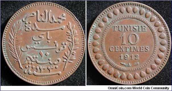 10 Centimes
Bronze
Muhammad al-Nasir
AH 1330