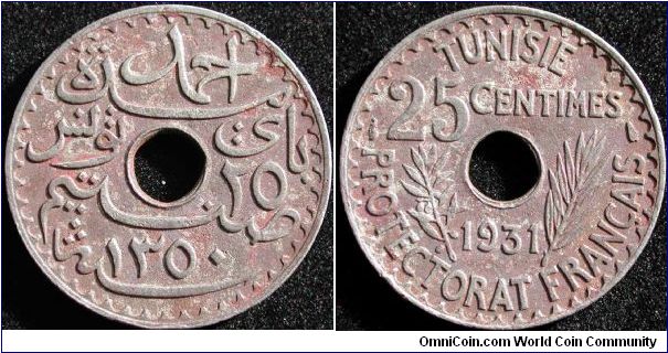 25 Centimes
Nickel bronze
Ahmad
AH 1350