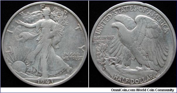 1 Half dollar
AG 900
Walking Liberty
S