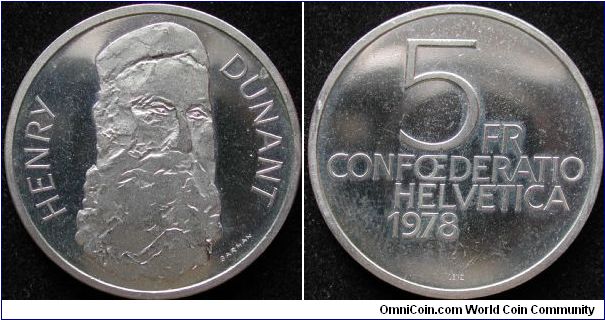 5 Francs
Cu-Ni
Commemeorative
Henri Dunant